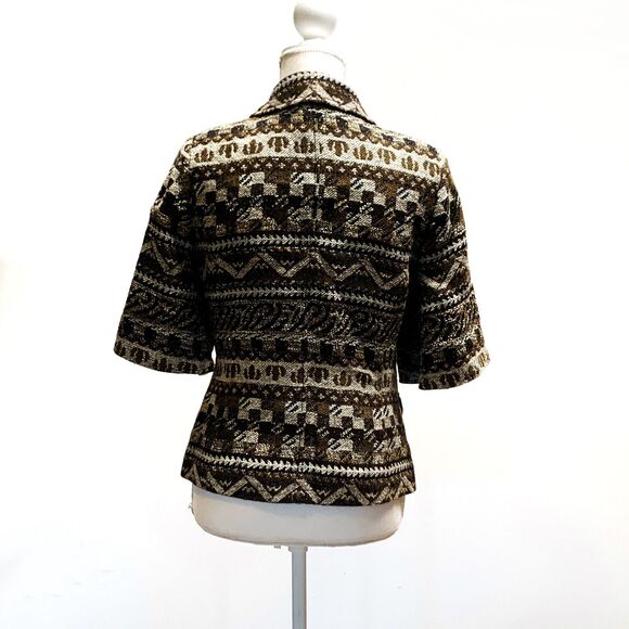 DONCASTER Brown Button Front Blazer Jacket Suit - Size 8 - Picture 3 of 12